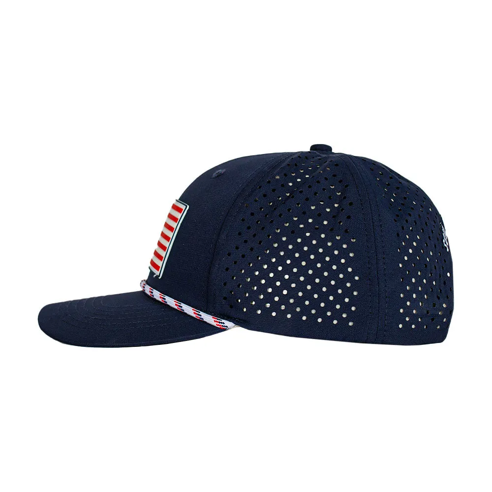 Performance Snapback | American Flag | Navy PreOrder
