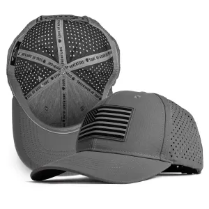 Performance Snapback | Blackout American Flag | Grey PreOrder