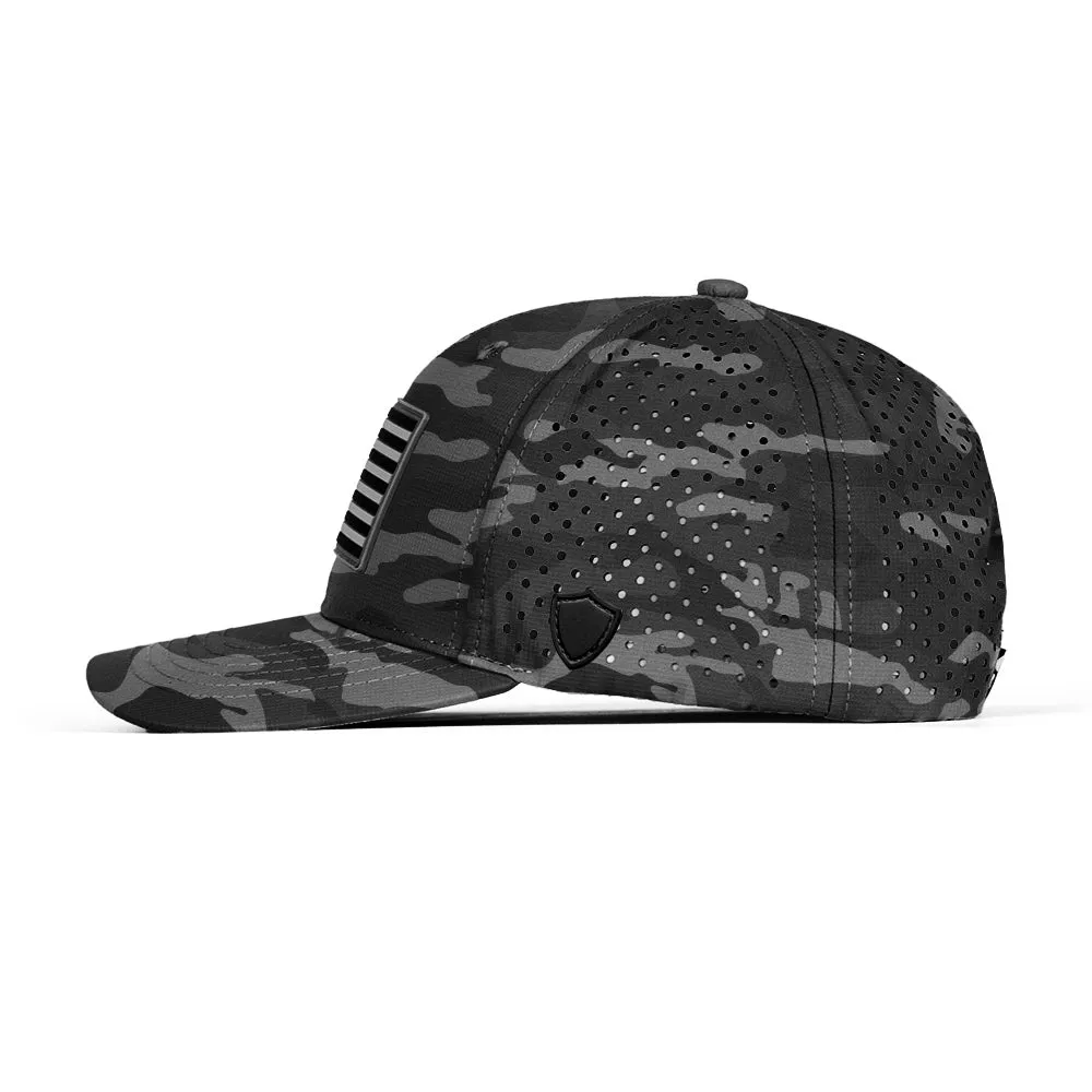 Performance Snapback | Blackout Military Camo