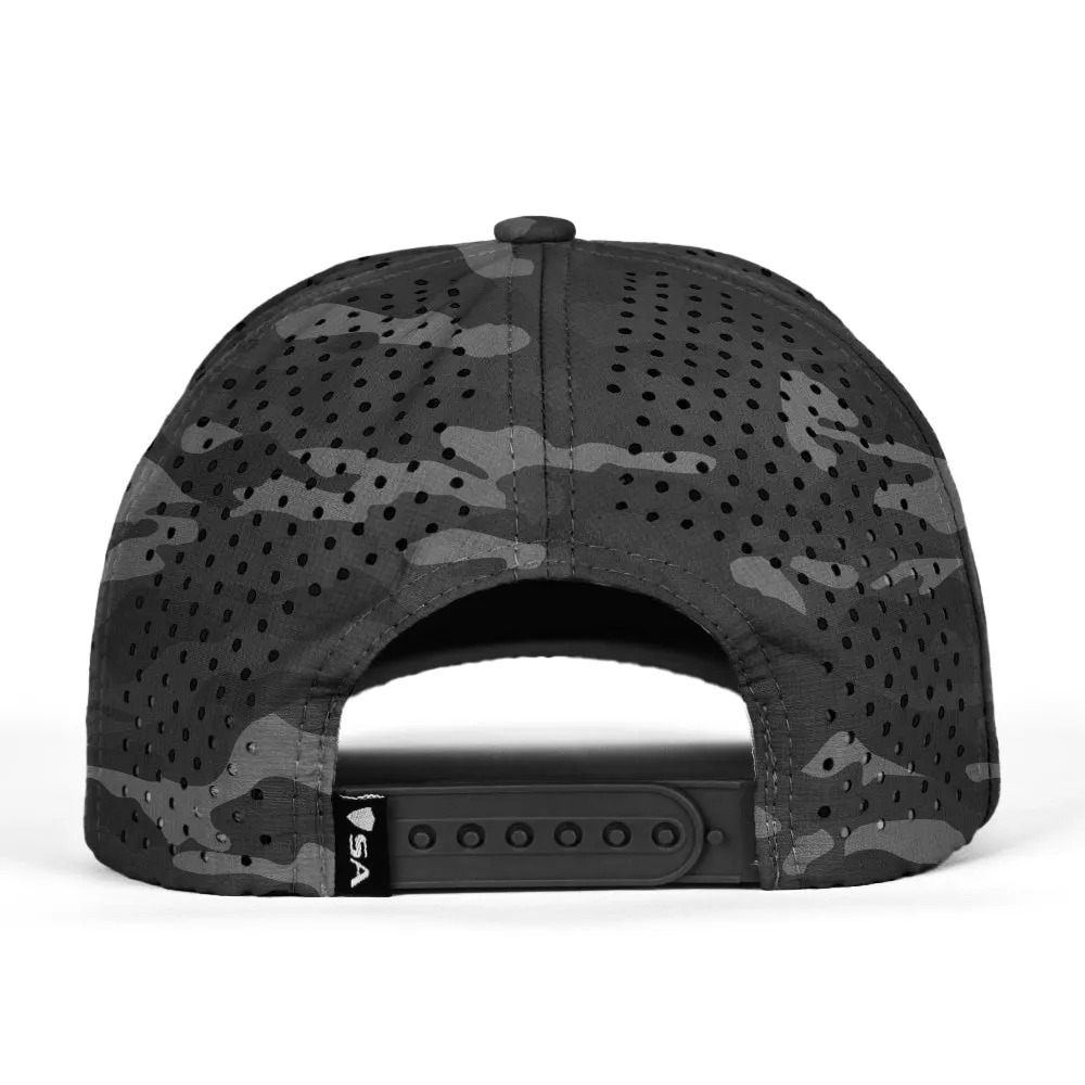 Performance Snapback | Blackout Military Camo