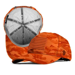 Performance Snapback | Blaze Orange Military Camo PreOrder