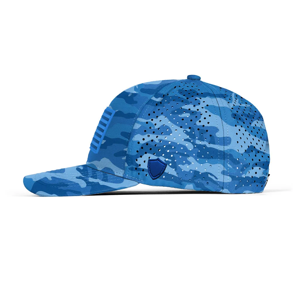 Performance Snapback | Blue Military Camo PreOrder