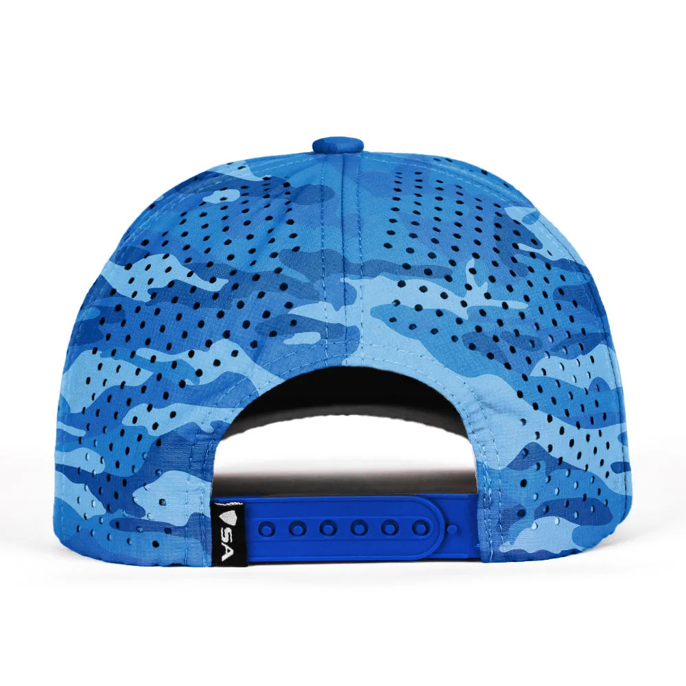 Performance Snapback | Blue Military Camo PreOrder