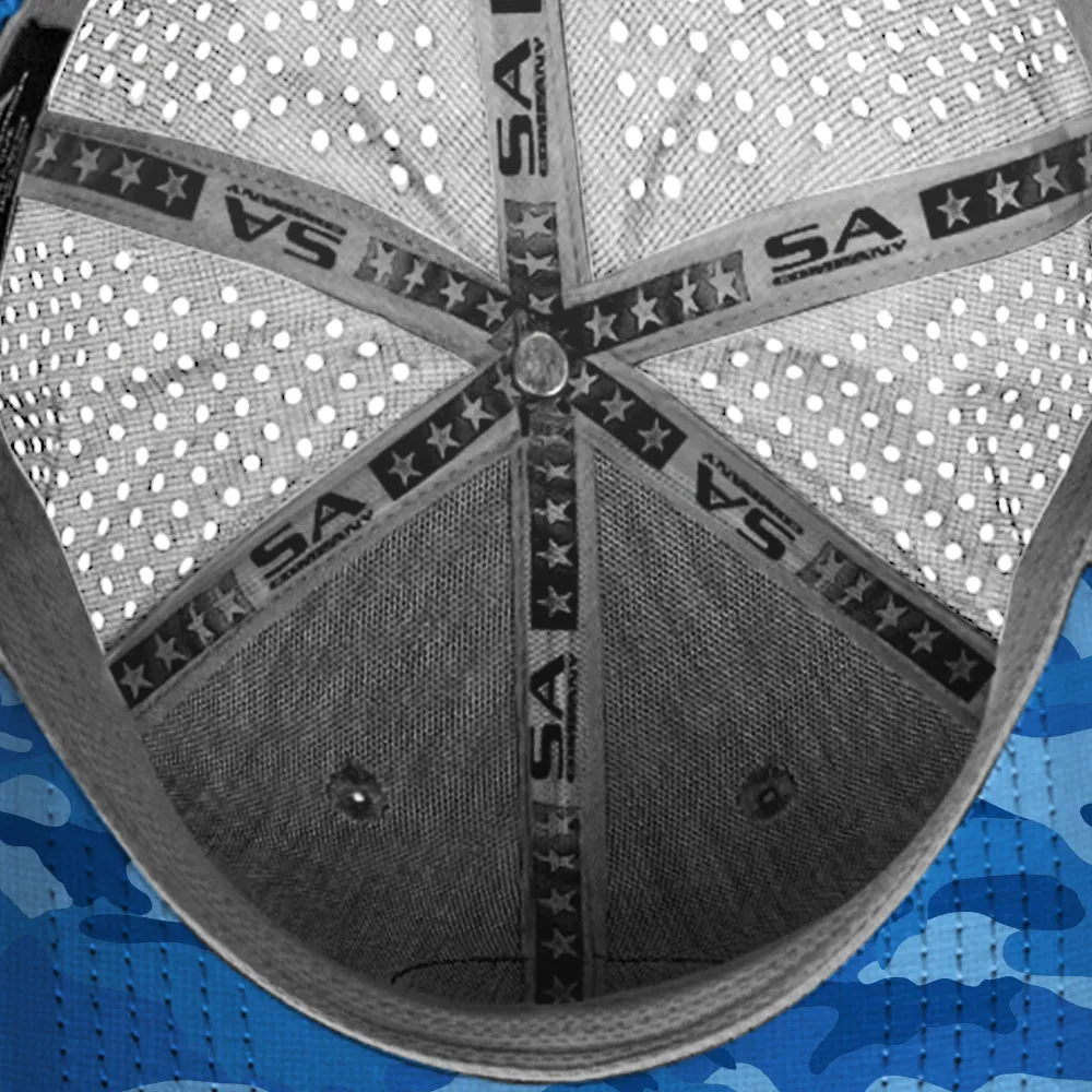 Performance Snapback | Blue Military Camo PreOrder