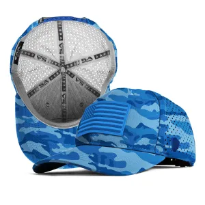 Performance Snapback | Blue Military Camo PreOrder