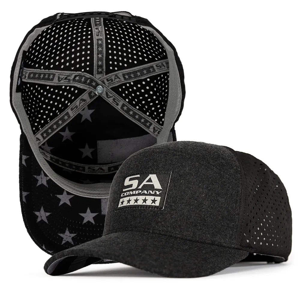 Performance Snapback | Felt Blackout American Flag PreOrder