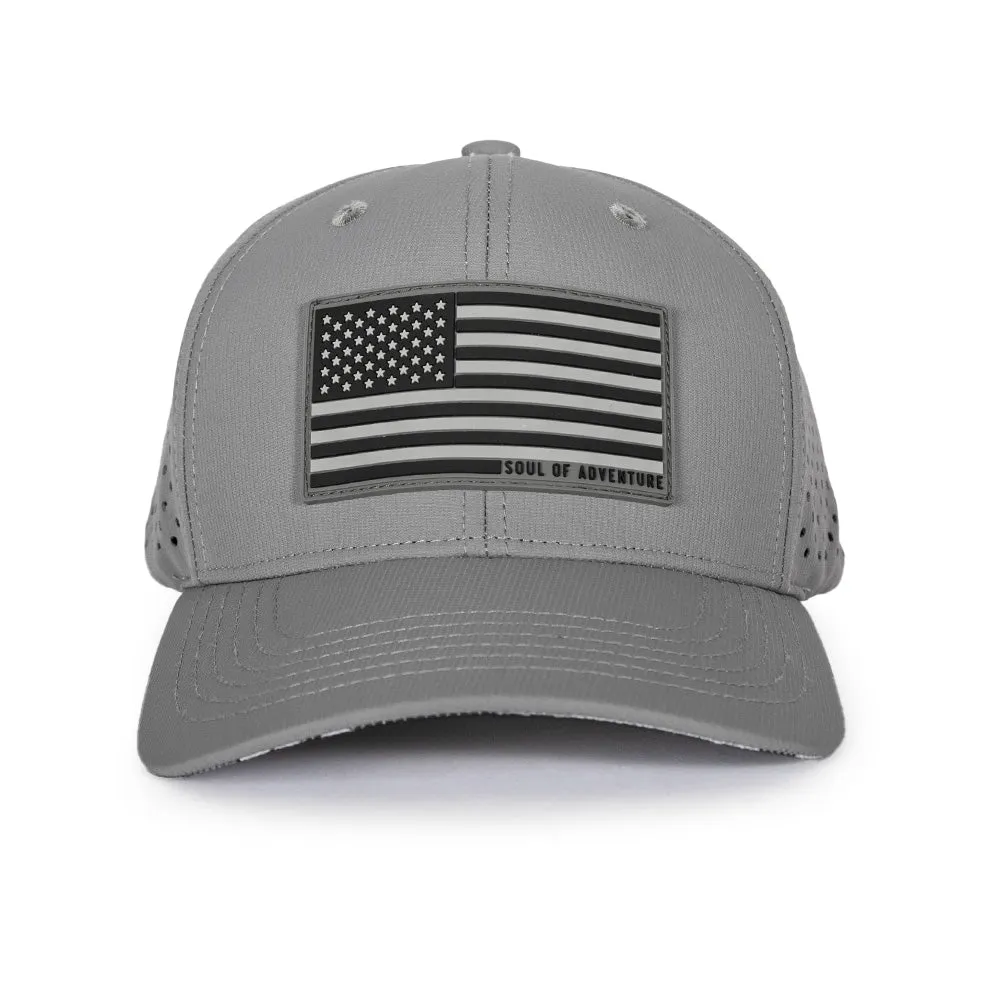 Performance Snapback | SOA Flag | Grey Mili Camo PreOrder