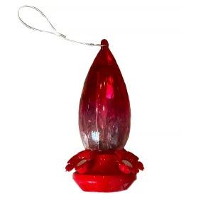 Pinebush Raindrop Glass Hummingbird Feeder