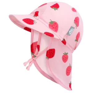 Pink Strawberry Sun Soft UV Baby Caps