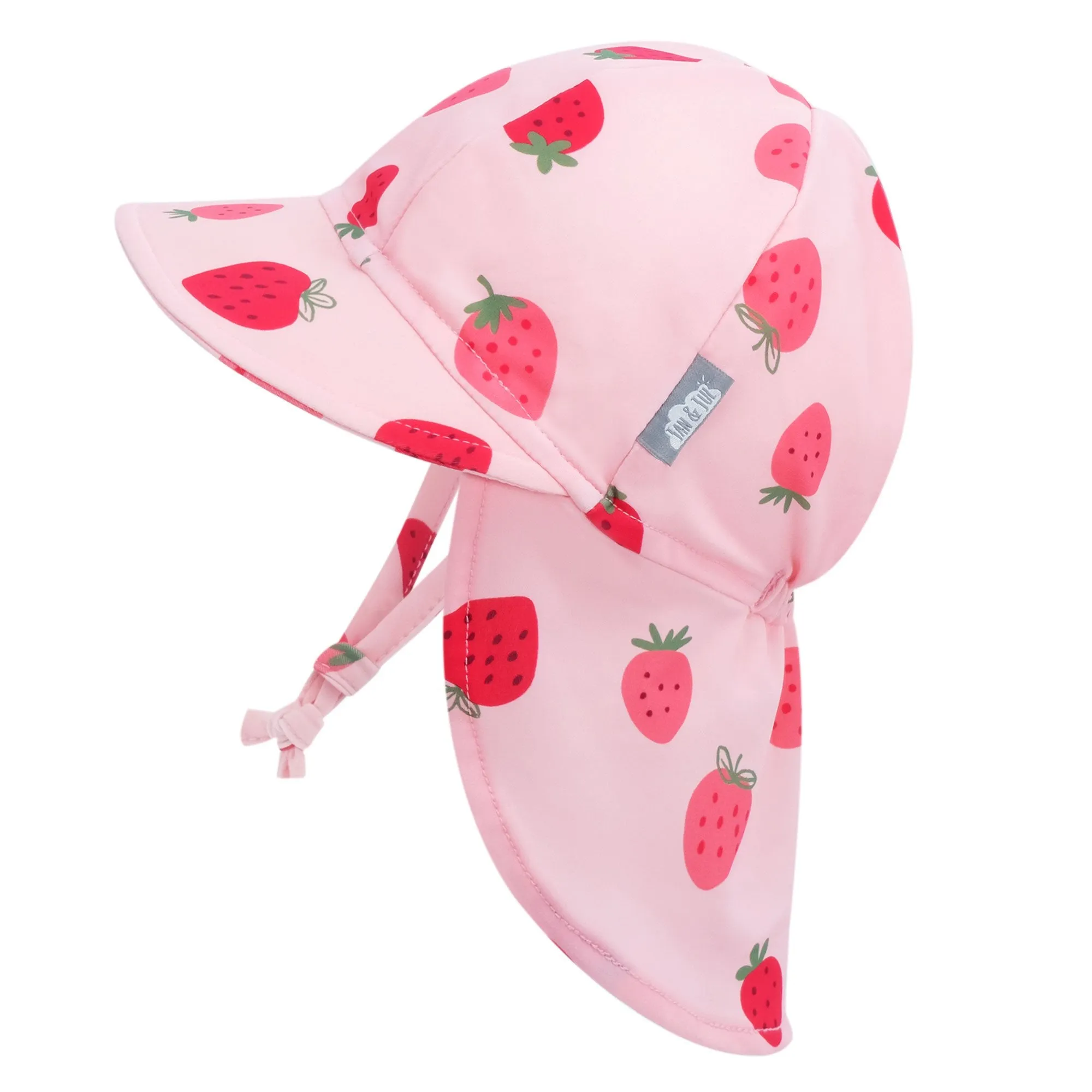 Pink Strawberry Sun Soft UV Baby Caps