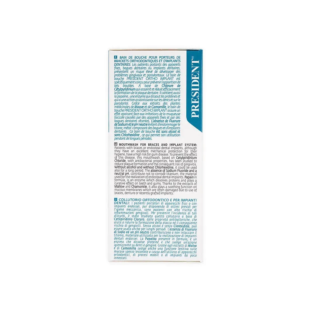 President Ortho-Implant Daily Clean Mouthwash 200ml