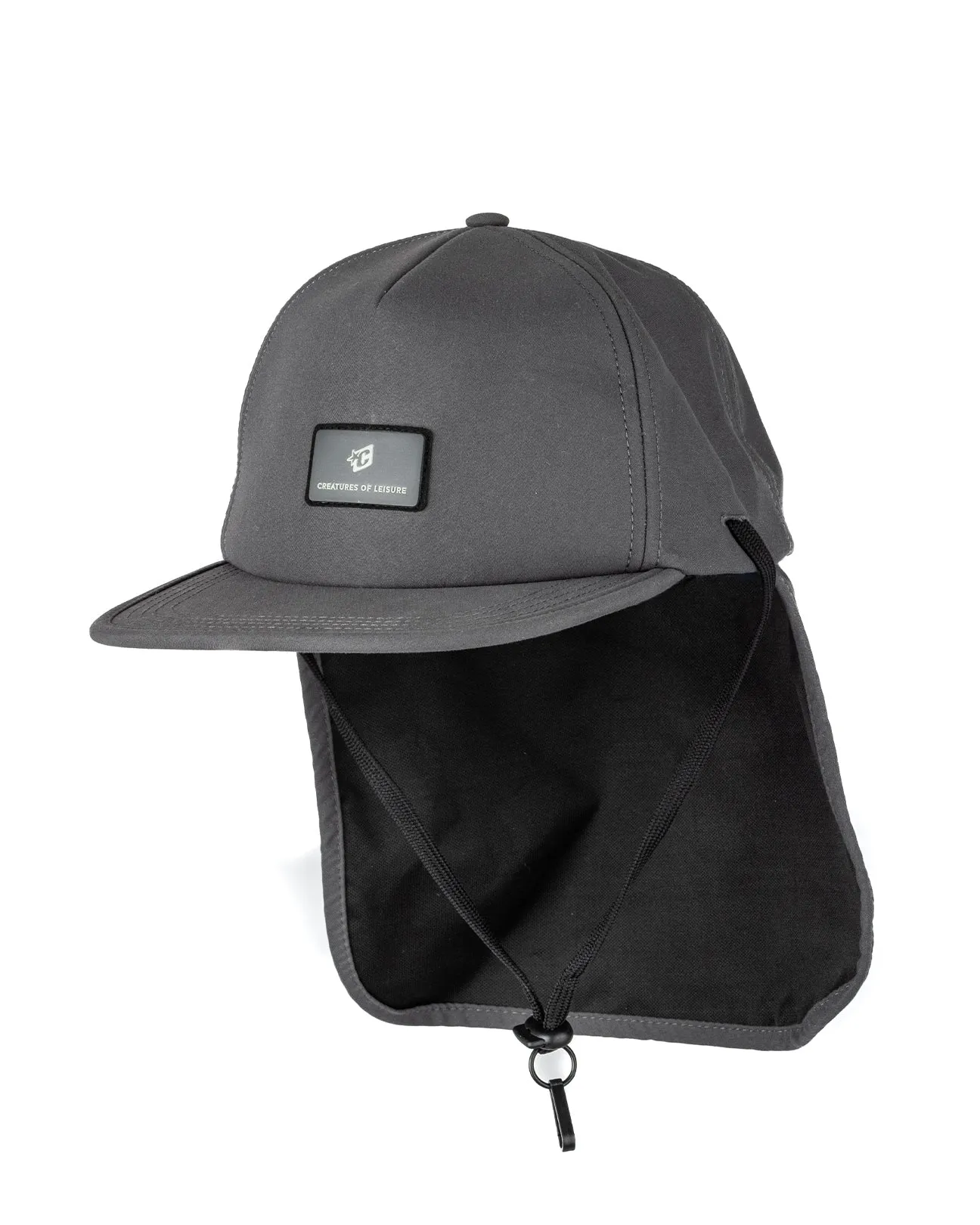 RELIANCE Surf Cap - Detachable Flap- Charcoal