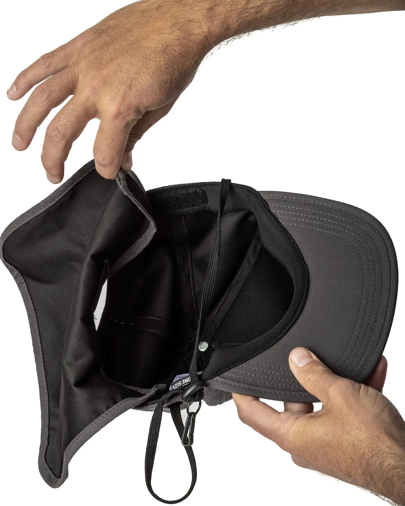 RELIANCE Surf Cap - Detachable Flap- Charcoal