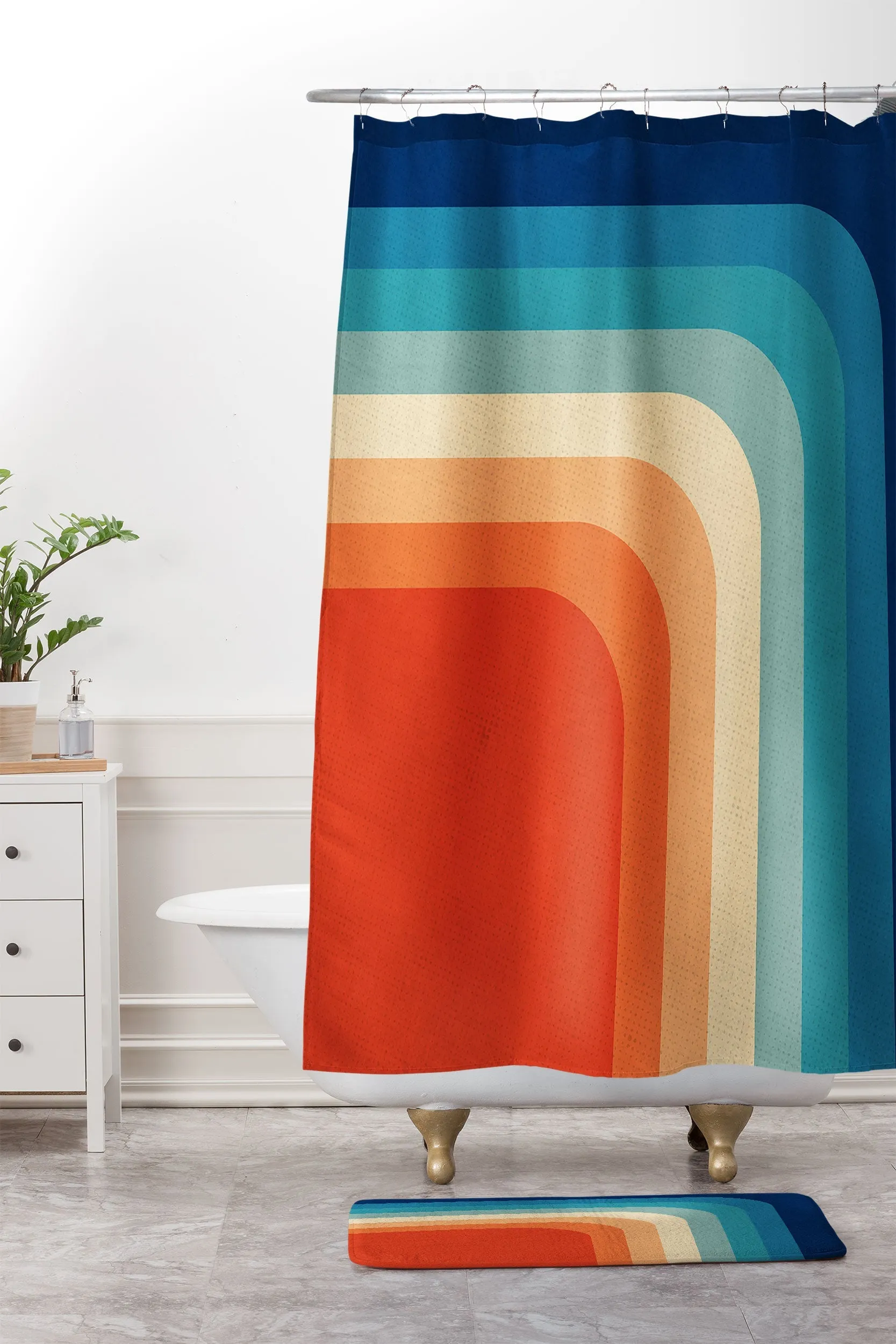 RETRO 70S COLOR PALETTE III MEMORY FOAM BATH MAT