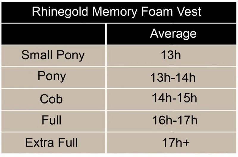 Rhinegold Memory Foam Vest