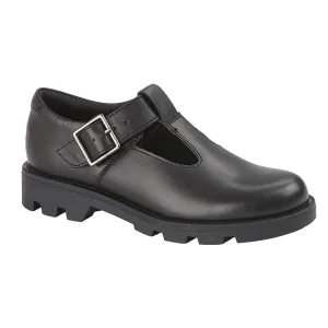 Roamers G705A Girls School Shoe with Adjustable Buckle