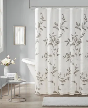 Rosalie Burnout Printed Shower Curtain