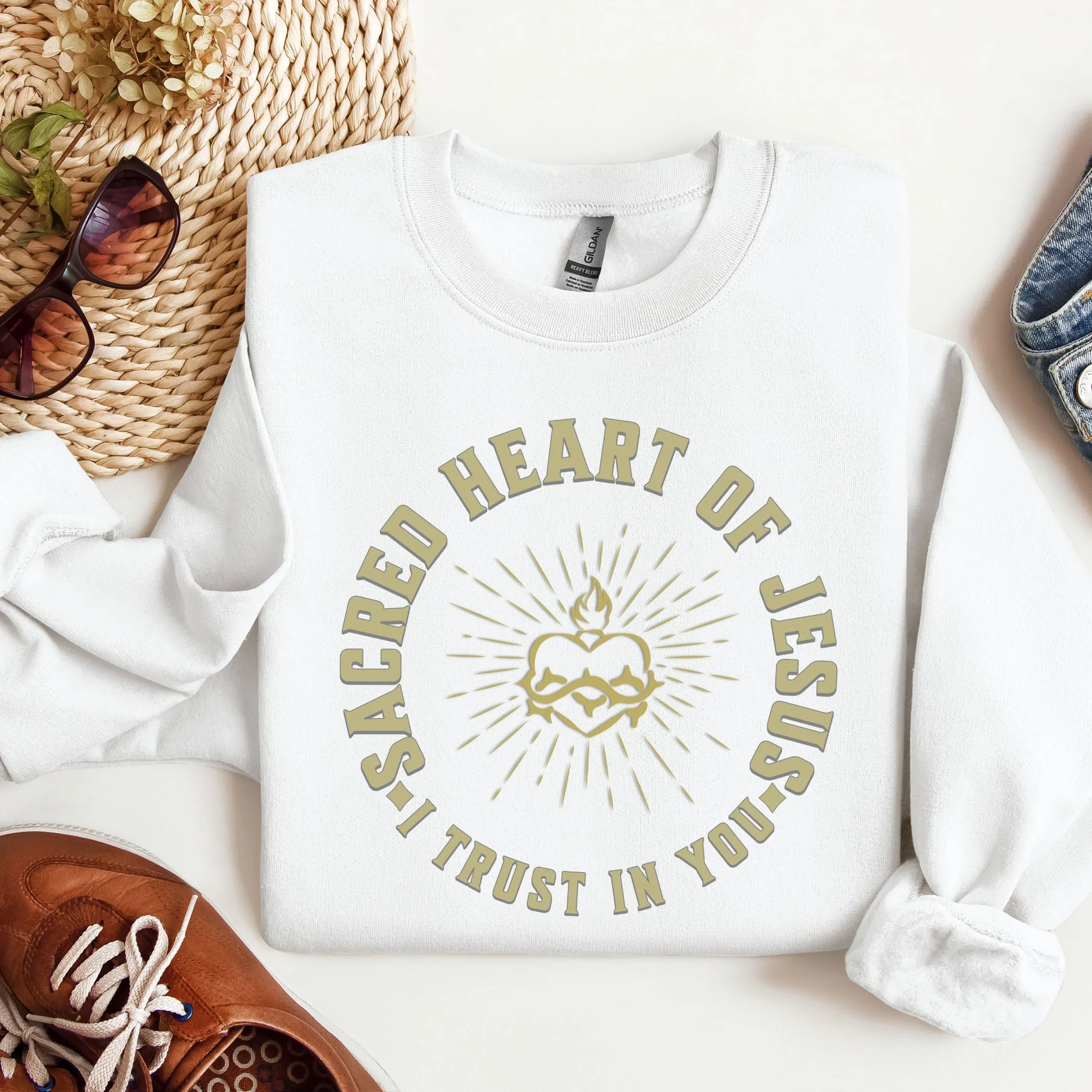 Sacred Heart of Jesus, I Trust in You - Unisex Sweatshirt