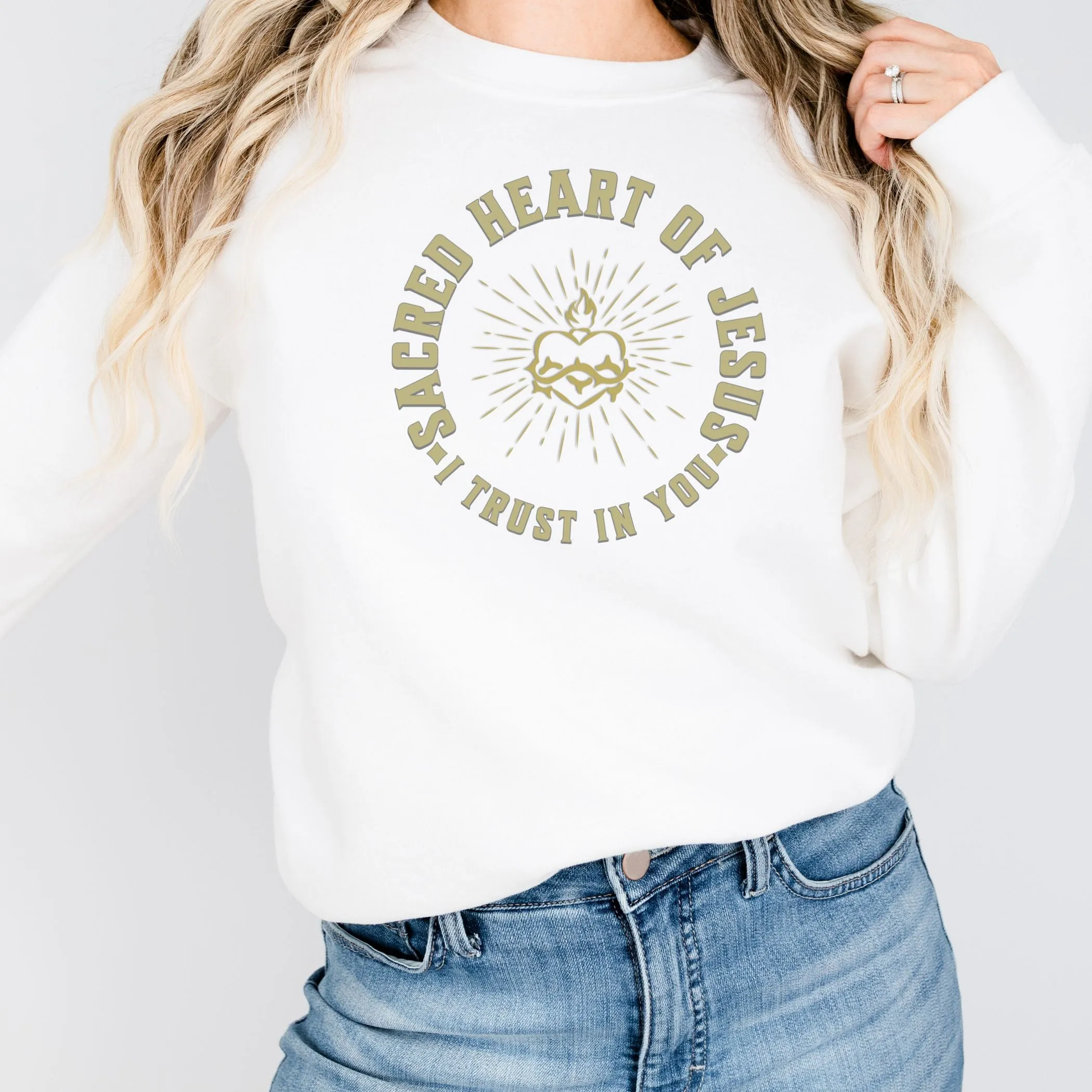 Sacred Heart of Jesus, I Trust in You - Unisex Sweatshirt
