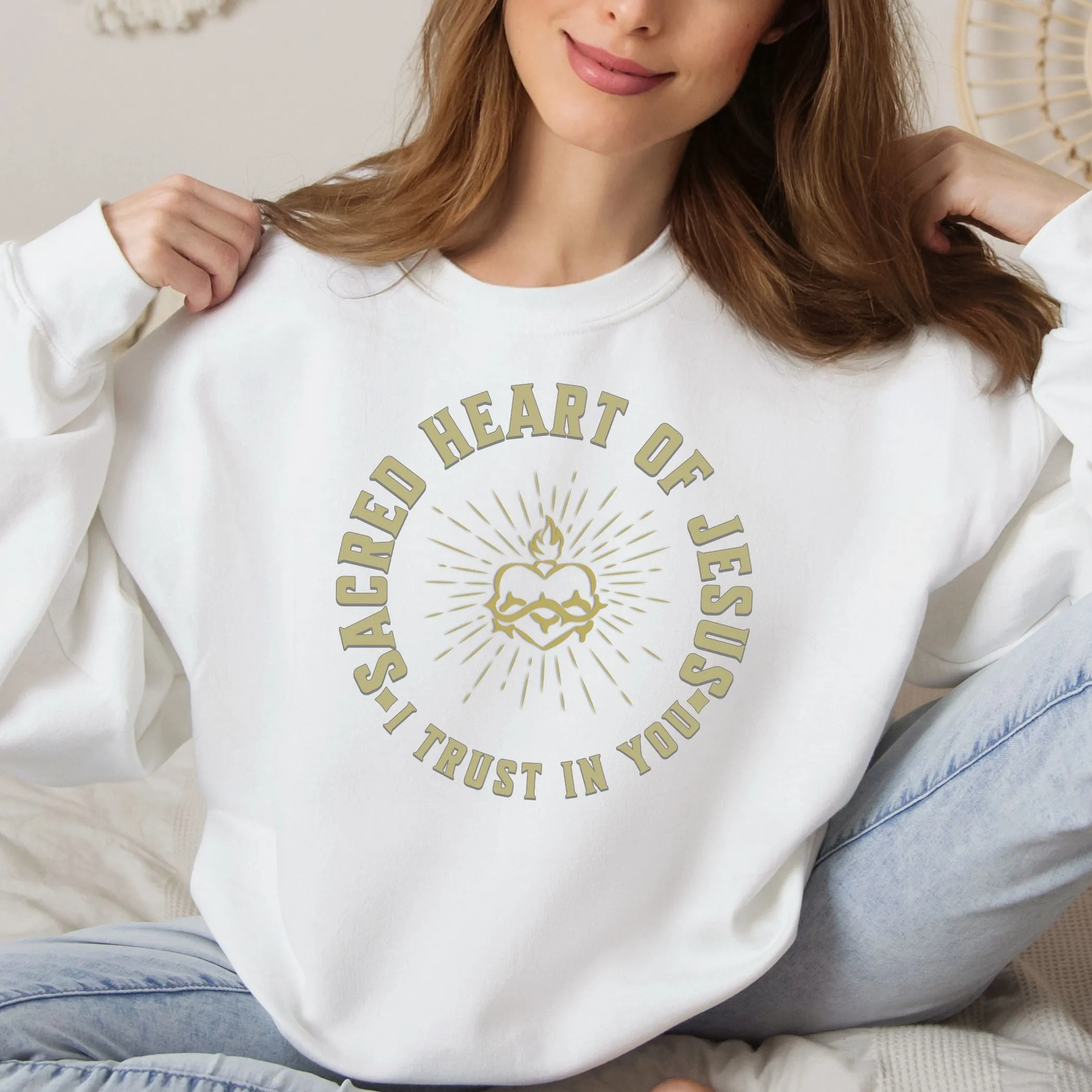 Sacred Heart of Jesus, I Trust in You - Unisex Sweatshirt