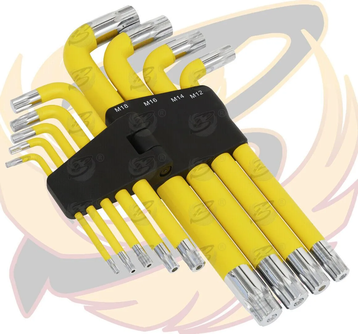 SEALEY JUMBO MAGNETIC ANTI SLIP SPLINE KEYS M4 - M18
