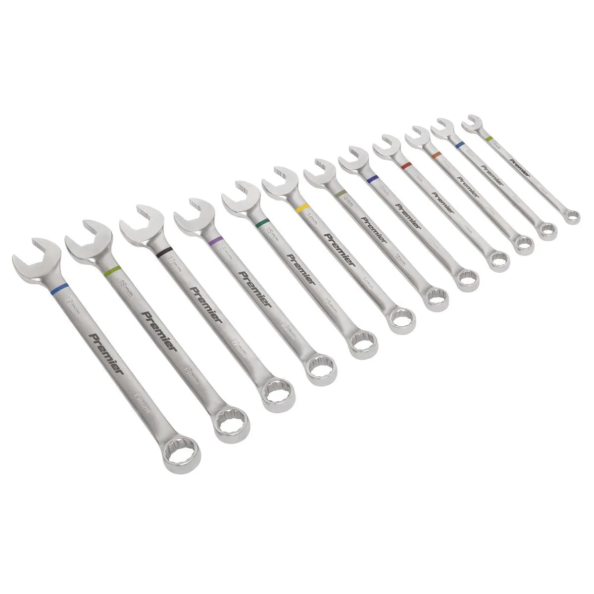 Sealey Premier Combination Spanner Set Anti-Slip 12pc Metric - Platinum Series