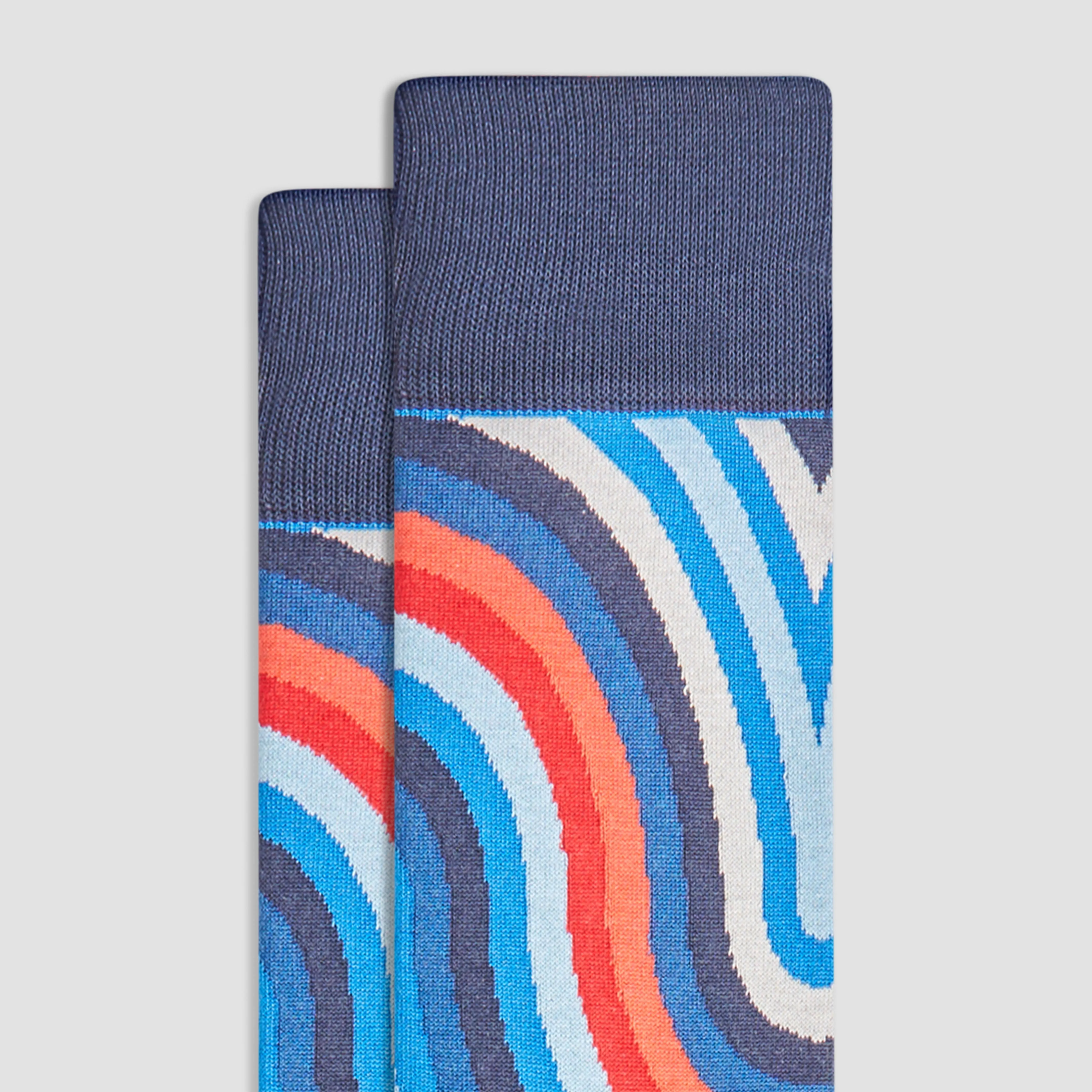 Serpentine Stripe Mid-Calf Socks
