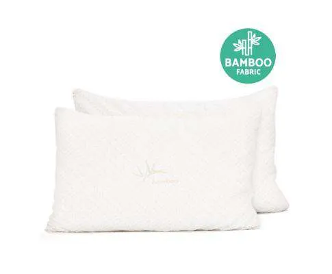 Set of 2 Single Bamboo Memory Foam Pillow