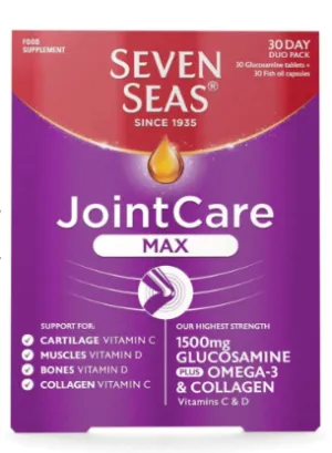 Seven Seas Powerful Seven G situ Nursing Supplement Portosamine 1500 mg 30 days Two boxes of Seven Seas JointCare Max Glucosamine 1500mg 30 Day Duo Pack