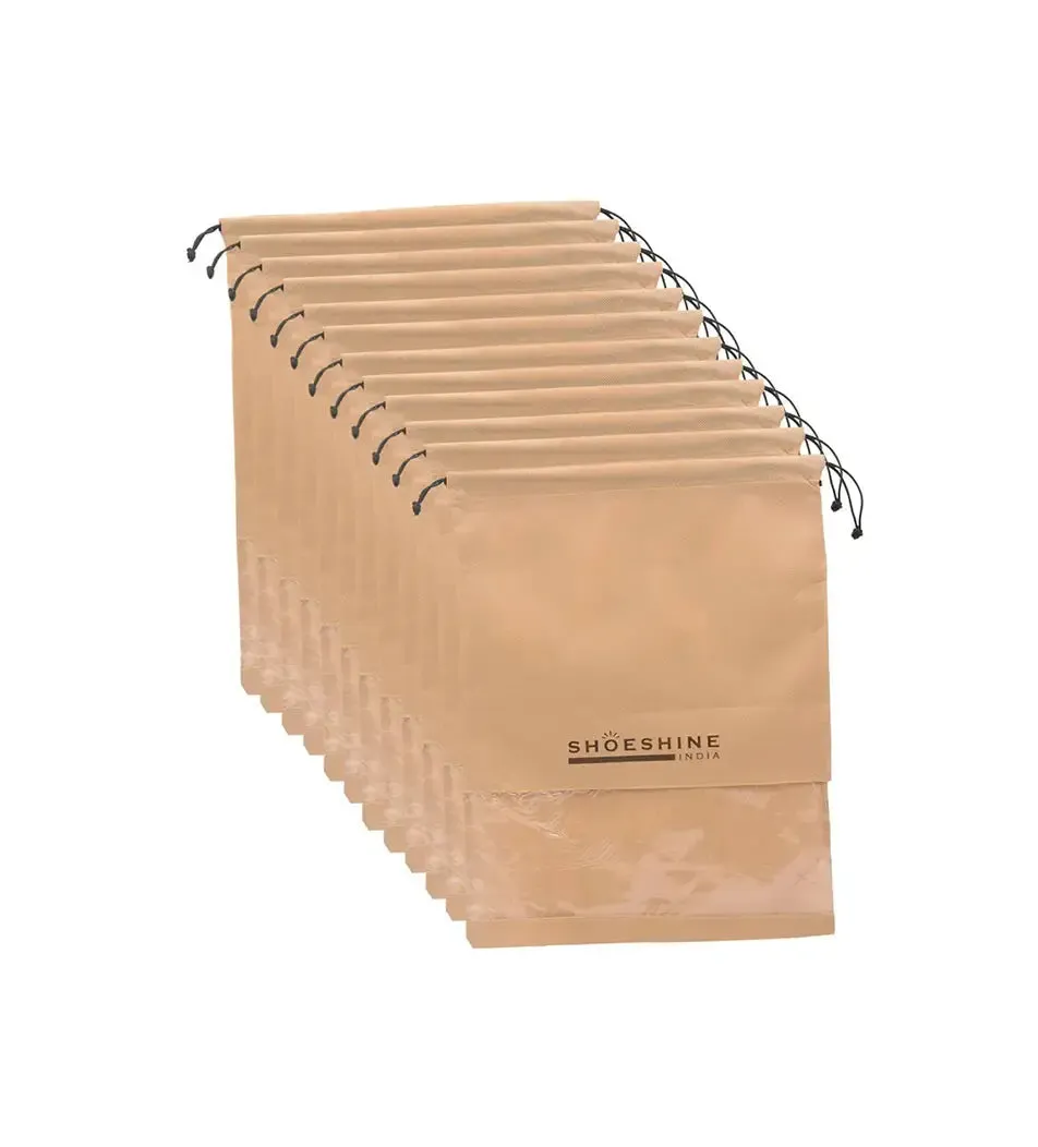SHOESHINE Shoe Bags (Pack of 12) Travel Shoe Pouch - Navy