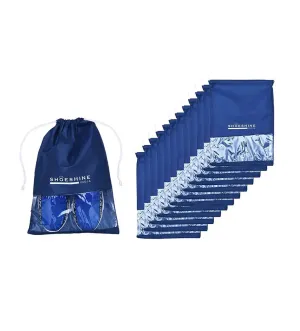 SHOESHINE Shoe Bags (Pack of 12) Travel Shoe Pouch - Navy