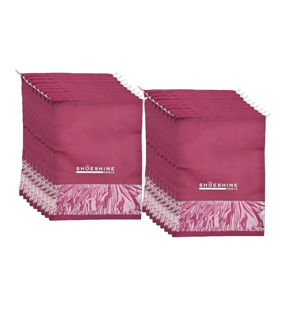 SHOESHINE Shoe Bags (Pack of 12) Travel Shoe Pouch - Navy
