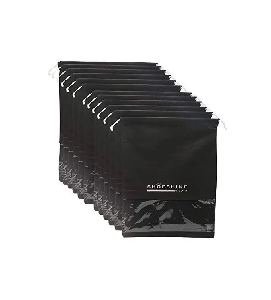 SHOESHINE Shoe Bags (Pack of 12) Travel Shoe Pouch - Navy