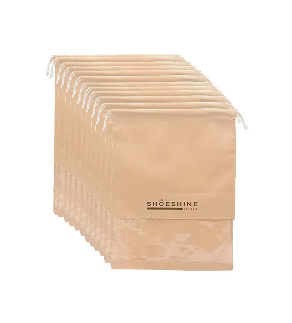 SHOESHINE Shoe Bags (Pack of 12) Travel Shoe Pouch - Navy
