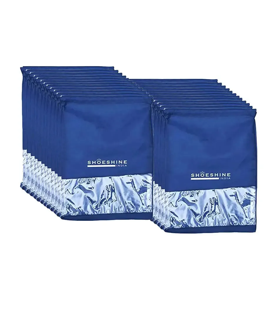 SHOESHINE Shoe Bags (Pack of 24) Travel Shoe Pouch - Maroon