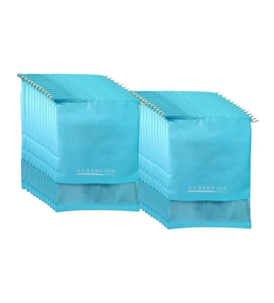 SHOESHINE Shoe Bags (Pack of 24) Travel Shoe Pouch - Maroon