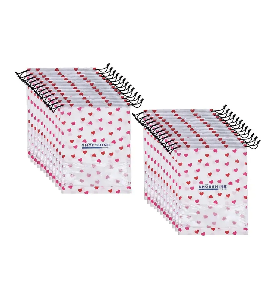 SHOESHINE Shoe Bags (Pack of 24) Travel Shoe Pouch - Maroon