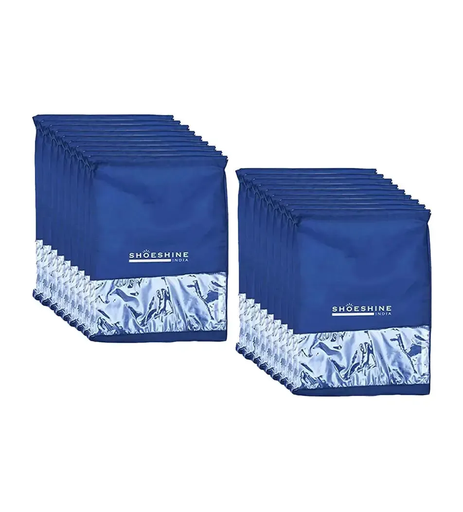 SHOESHINE Shoe Bags (Pack of 24) Travel Shoe Pouch - Maroon