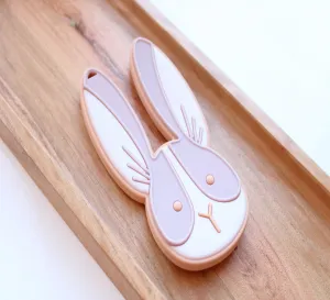 Silicone Bunny Teether - dusky pink