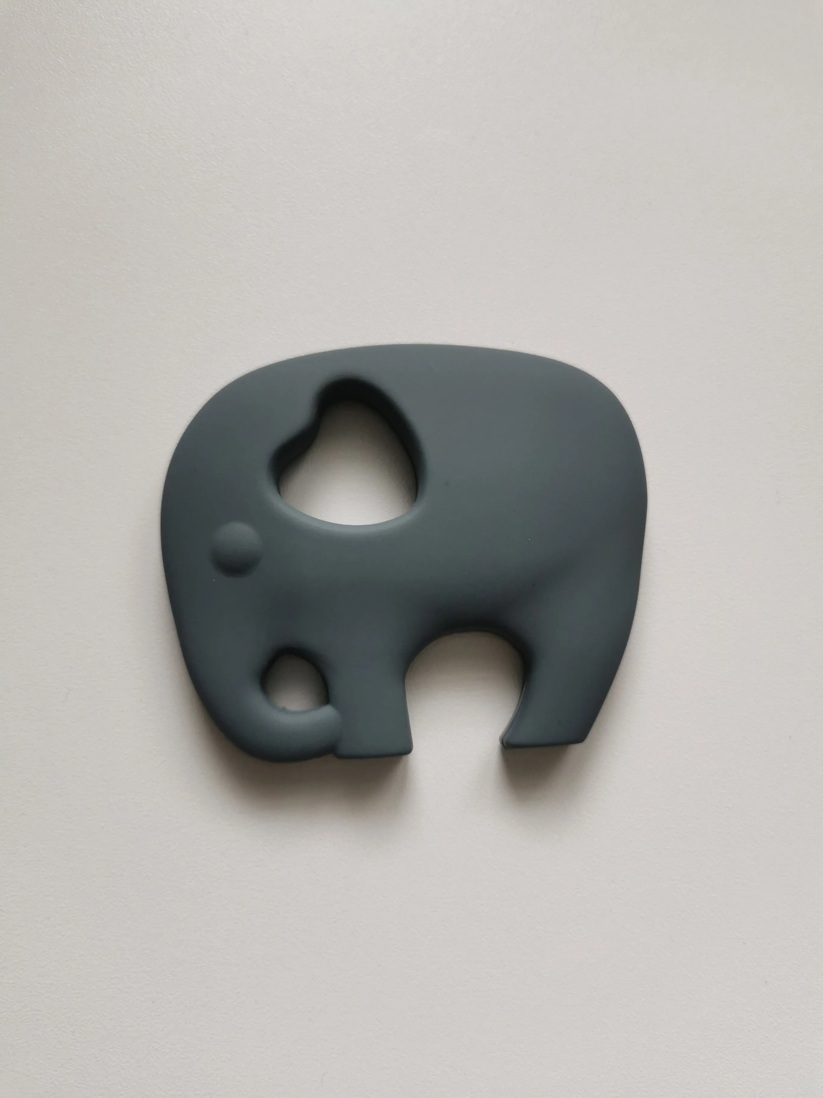 Silicone Elephant Teether - Dark grey