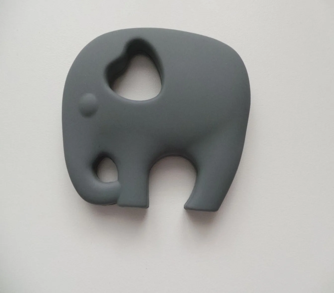 Silicone Elephant Teether - Dark grey