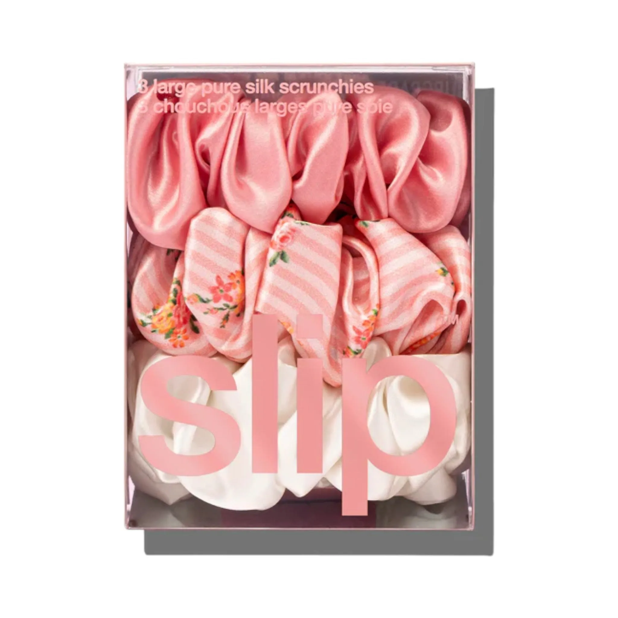 Silk Scrunchies Large Mixed Set Of 3 - Petal