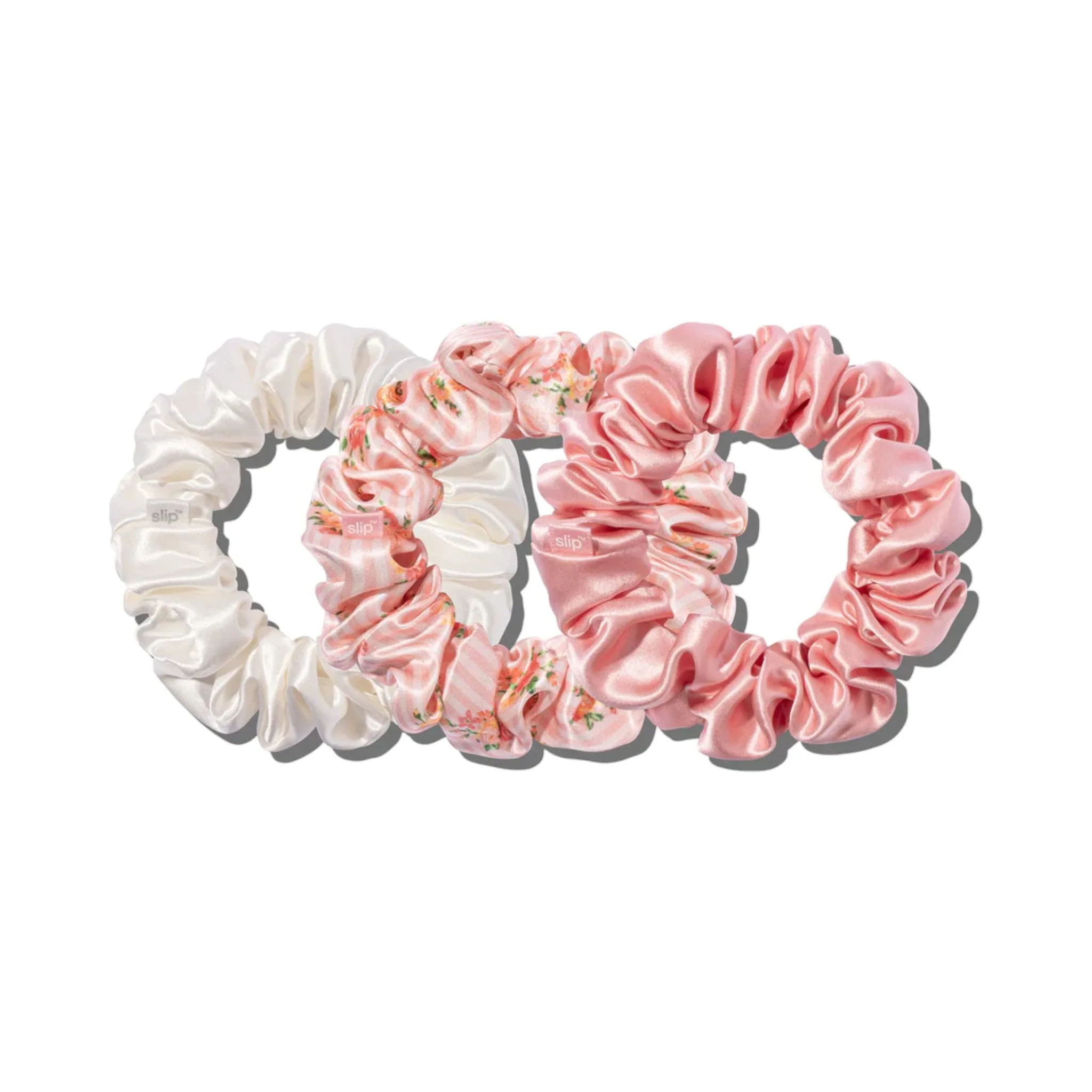 Silk Scrunchies Large Mixed Set Of 3 - Petal