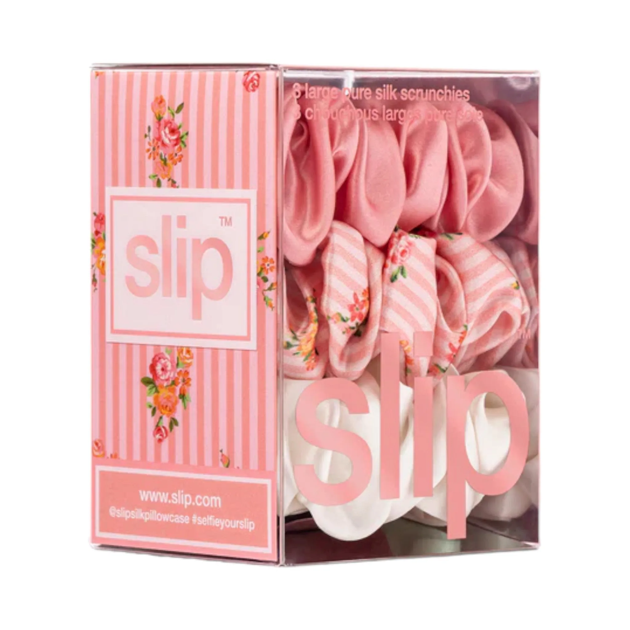 Silk Scrunchies Large Mixed Set Of 3 - Petal