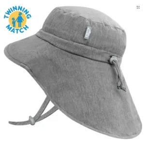 Size XL (5-12 years): Jan & Jul Aqua Dry Adventure Hat - GREY