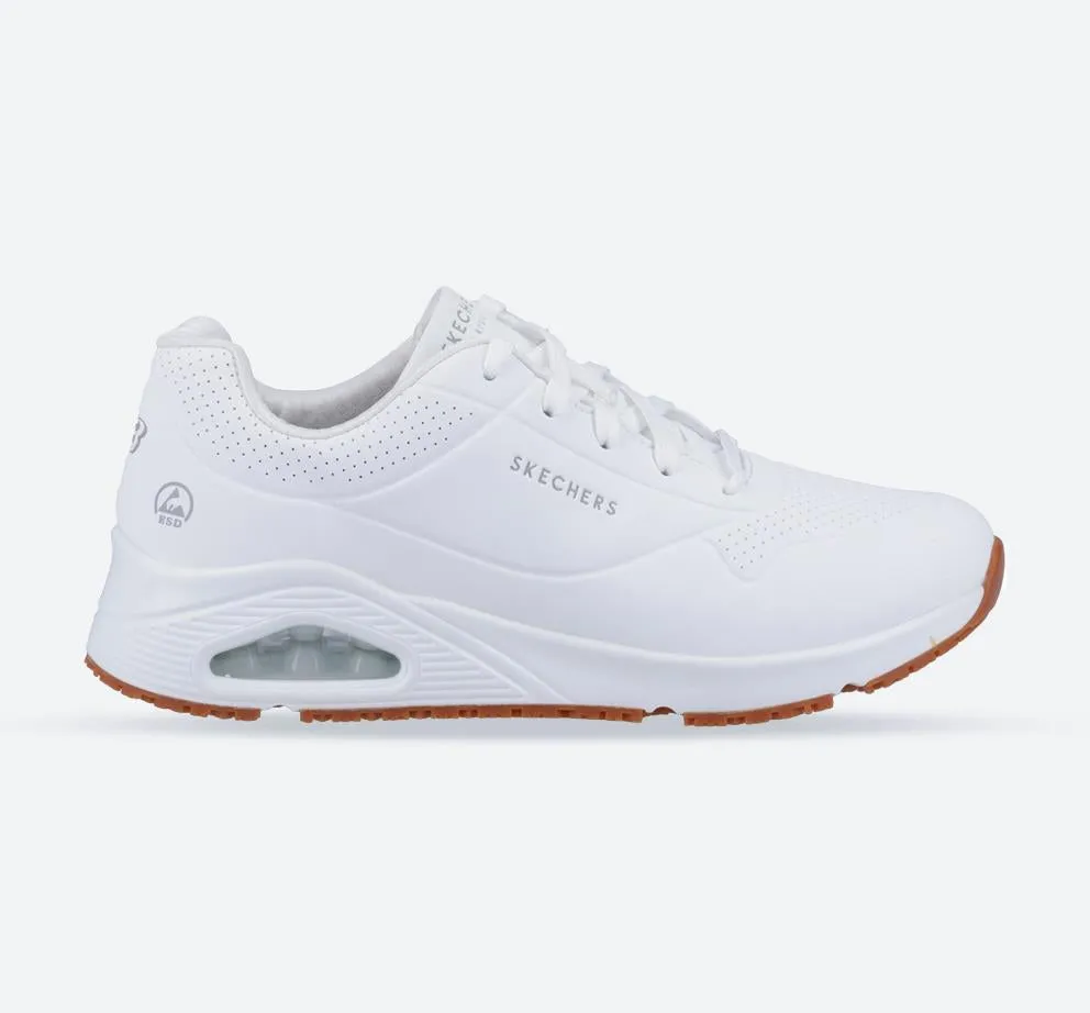 Skechers 200054EC Uno SR Sneakers für Herren, weite Passform, Weiß