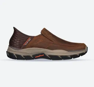 Skechers 204810 Respected Elgin Herren-Sneaker in weiter Passform - Dunkelbraun