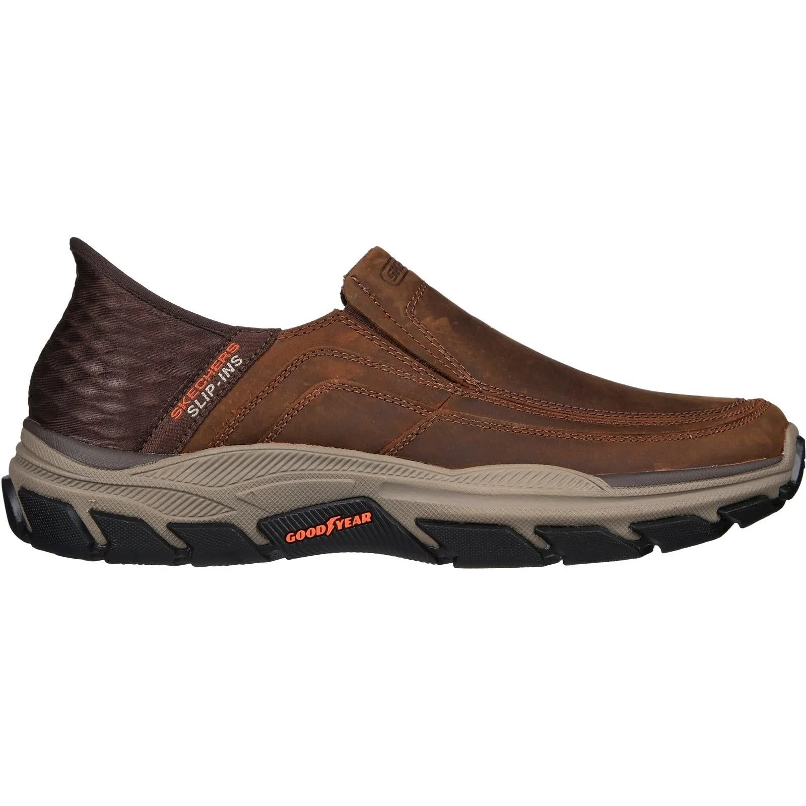 Skechers 204810 Respected Elgin Herren-Sneaker in weiter Passform - Dunkelbraun