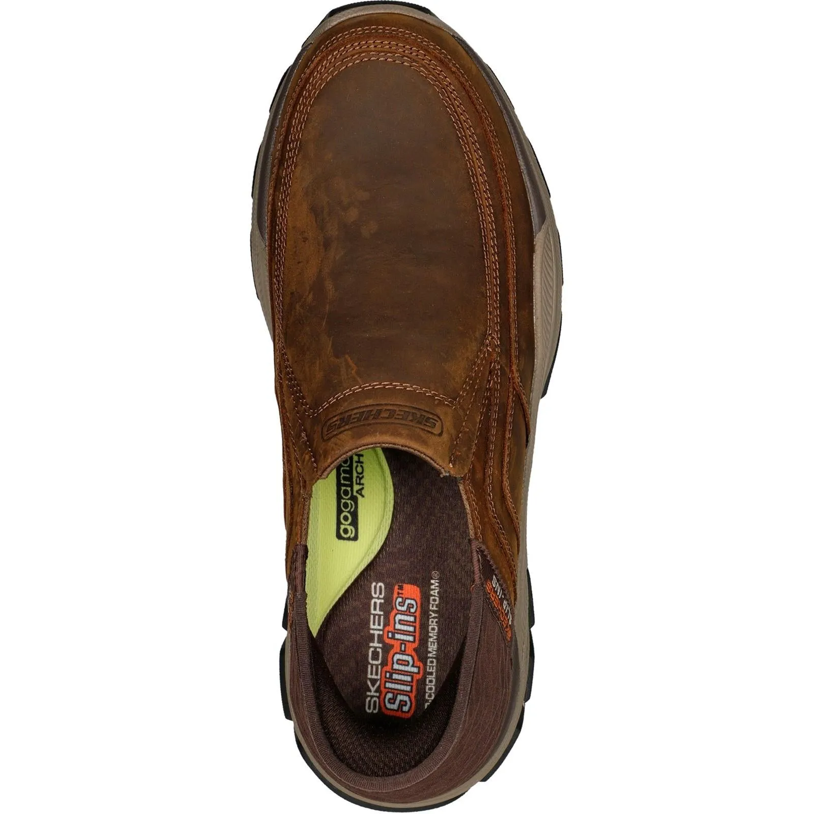 Skechers 204810 Respected Elgin Herren-Sneaker in weiter Passform - Dunkelbraun