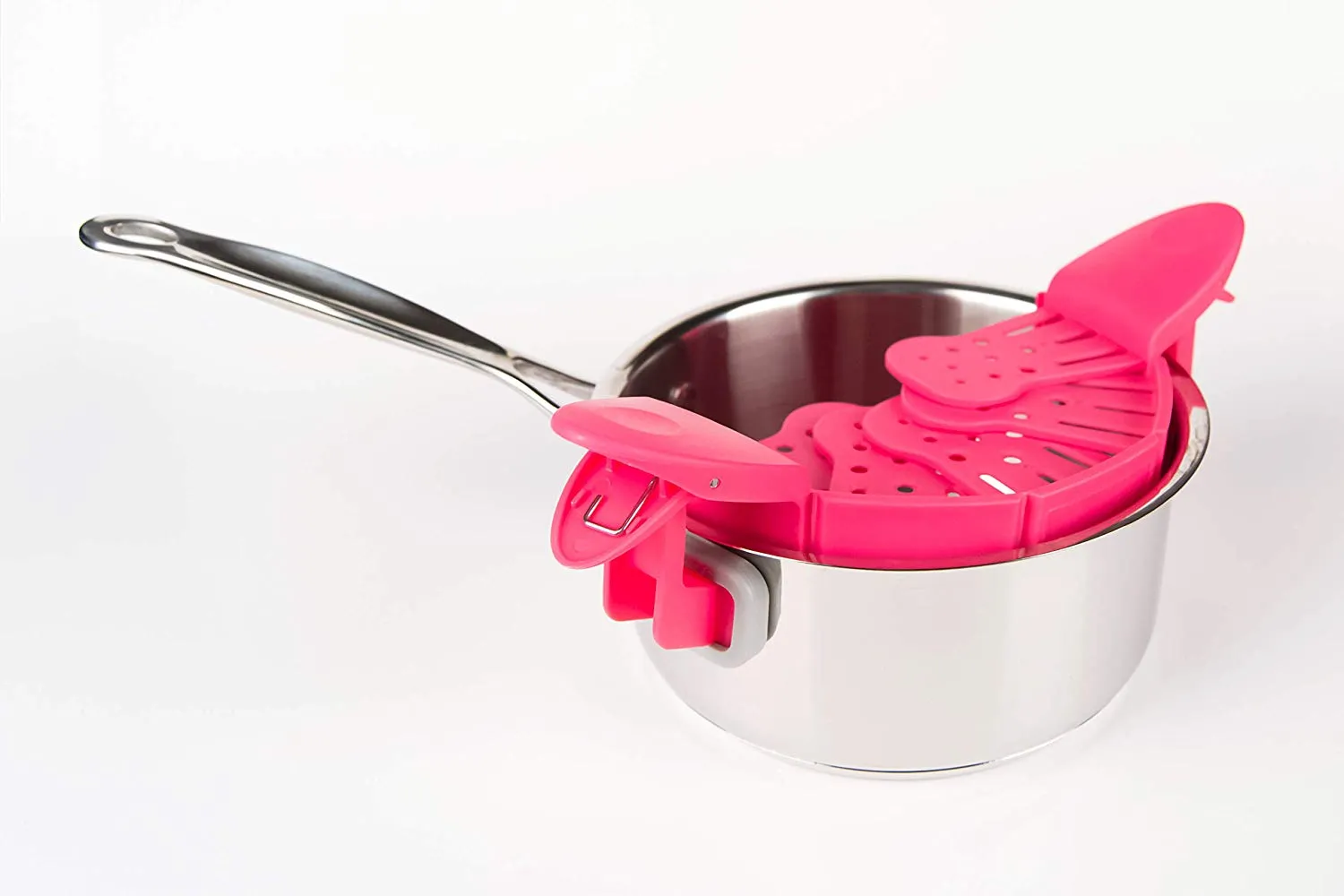 SMARTPAN Snapbit Clip-On Strainer , Easy to Use , BPA Free & Dishwasher Safe , Foldable, Lightweight and Convenient